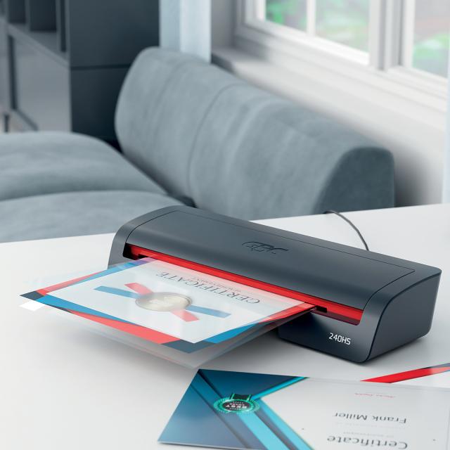 Laminator GBC 240HS Home Office, A3, kit folii laminare inclus, negru