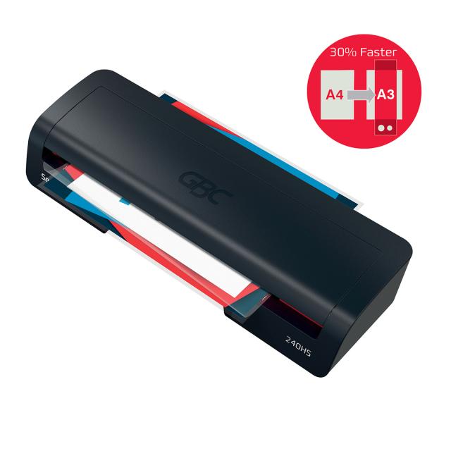 Laminator GBC 240HS Home Office, A3, kit folii laminare inclus, negru