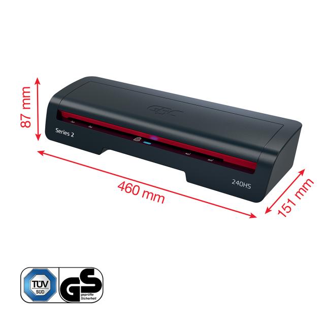 Laminator GBC 240HS Home Office, A3, kit folii laminare inclus, negru