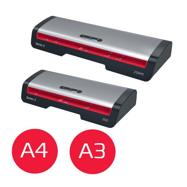 Laminator GBC 250HS Office, A3. kit folii laminare inclus, negru-argintiu