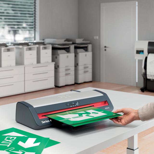 Laminator GBC 480HS Office Pro, A3, kit folii laminare inclus, negru-argintiu