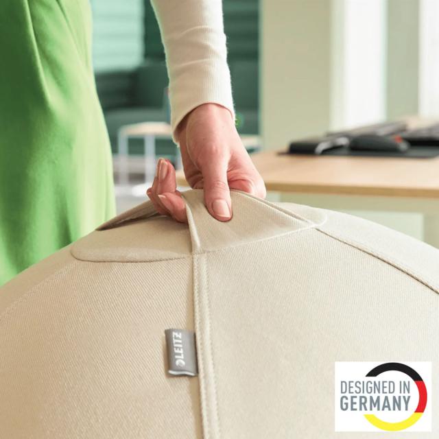 Minge ergonomica Leitz Ergo, pentru sezut sau fitness, cu functie de oprire, 75 cm, gri-pastel