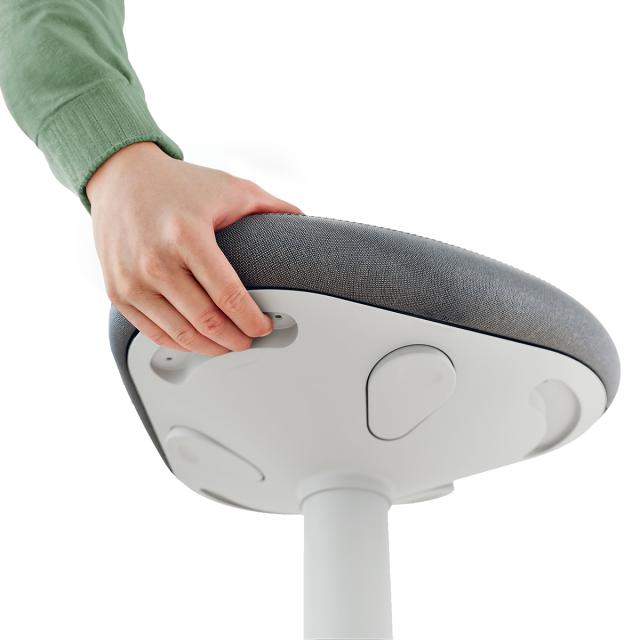 Scaun ergonomic Leitz Ergo, pozitie sezut/ in picioare, inaltime reglabila, gri-pastel