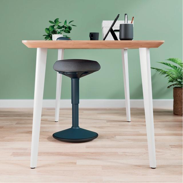 Scaun ergonomic Leitz Ergo, pozitie sezut/ in picioare, inaltime reglabila, gri-carbune