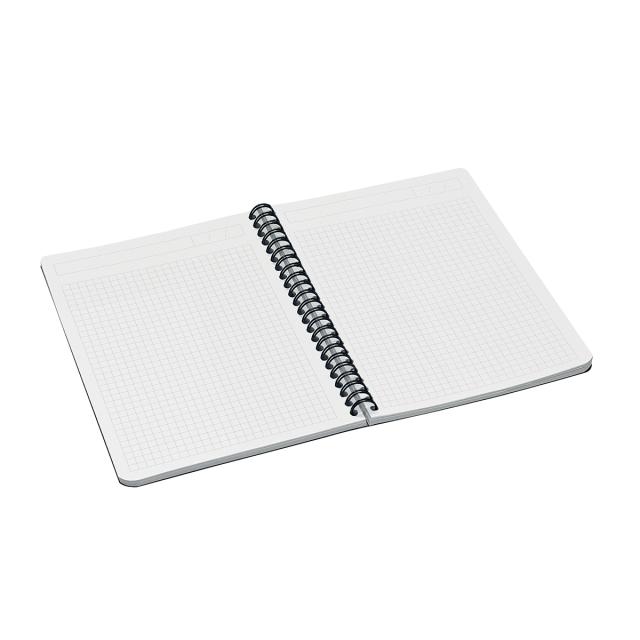 Caiet cu spira A5 Leitz Office, carton laminat FSC, 90f, matematica, rosu