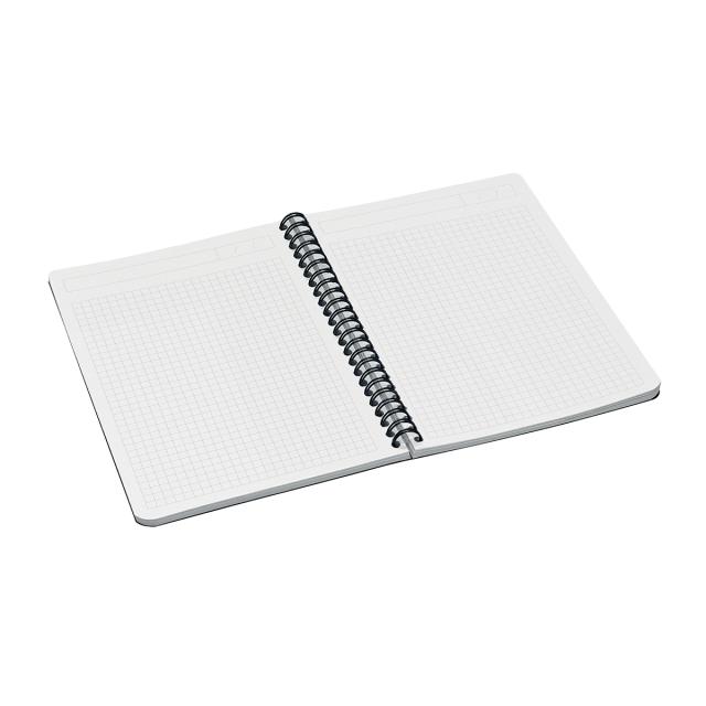 Caiet cu spira A5 Leitz Office, carton laminat FSC, 90f, matematica, albastru  