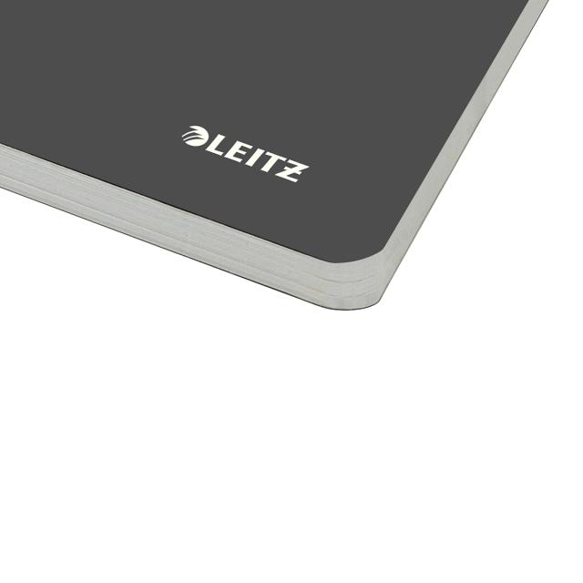 Caiet cu spira A5 Leitz Office, carton laminat FSC, 90f, dictando, rosu