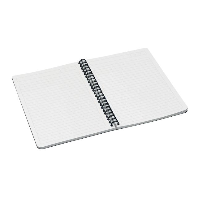 Caiet cu spira A5 Leitz Office, carton laminat FSC, 90f, dictando, albastru