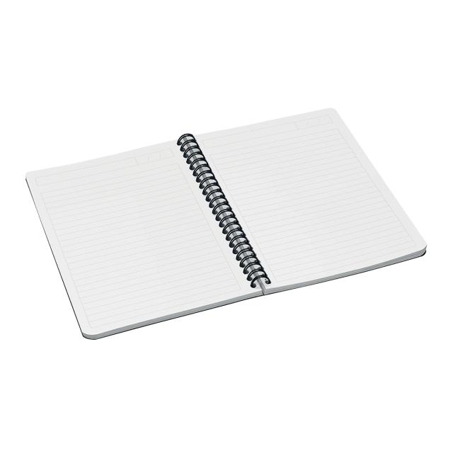 Caiet cu spira A5 Leitz Office, PP reciclabil FSC, 90f, dictando, verde