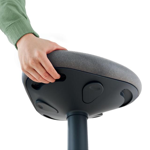 Scaun ergonomic Leitz Ergo, pozitie sezut/ in picioare, inaltime reglabila, gri-carbune