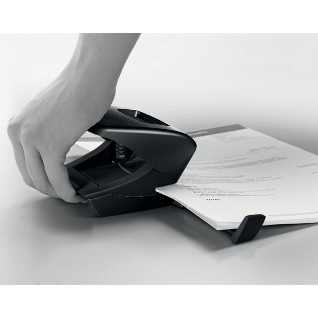 Perforator plastic Leitz Recycle NeXXt Series, 30 coli, partial reciclat, negru