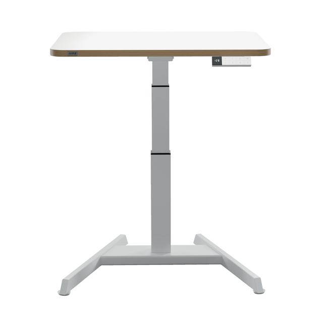 Birou ergonomic Leitz Ergo, electric, ajustabil pe inaltime, alb