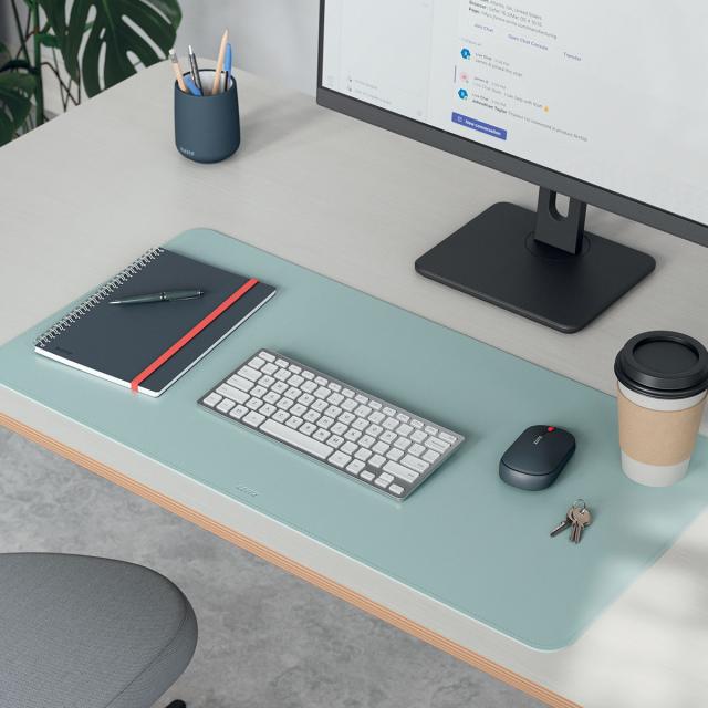 Mapa de birou Leitz, 80x40 cm, material textil, verde menta