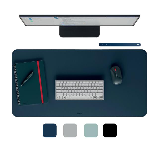 Mapa de birou Leitz, 80x40 cm, material textil, albastru-inchis