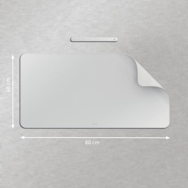 Mapa de birou Leitz, 80x40 cm, material textil, gri-pastel