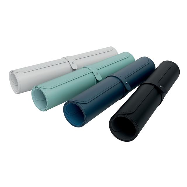 Mapa de birou Leitz, 80x40 cm, material textil, gri-pastel