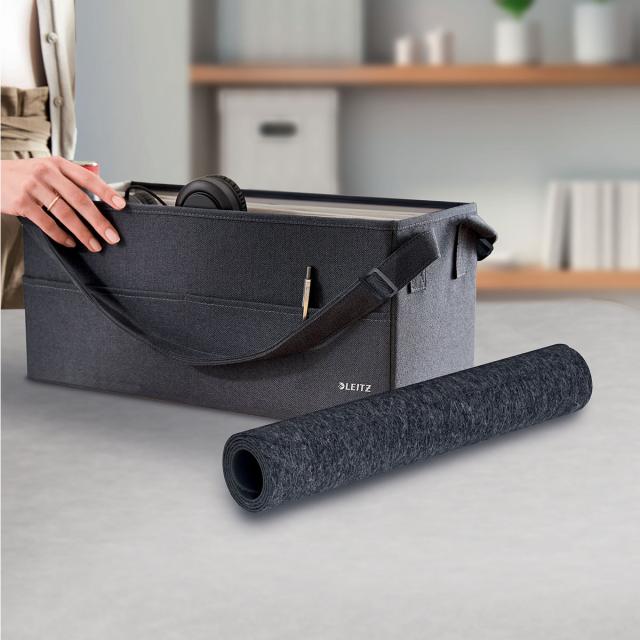 Mousepad Leitz, 70x36 cm material textil gri