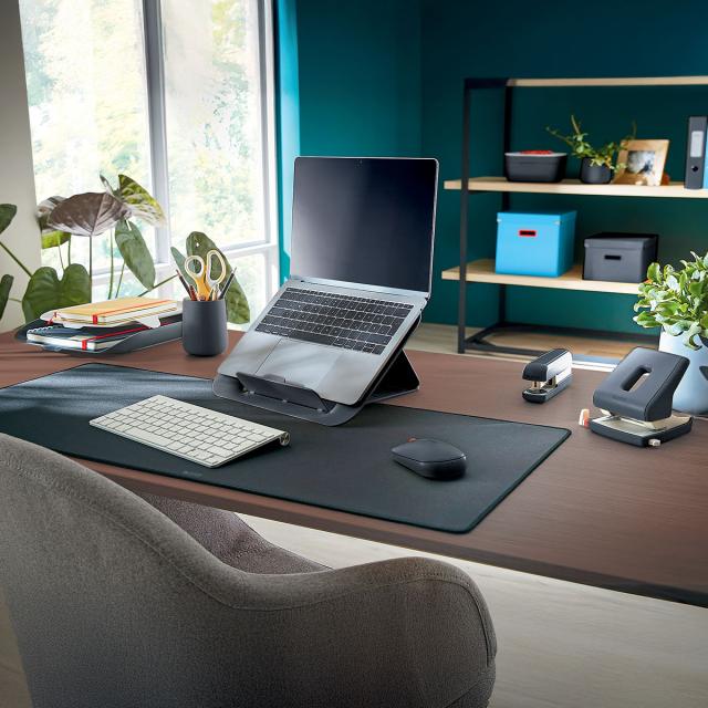 Mapa de birou Leitz, 100x40 cm, material textil, pentru gaming, gri 