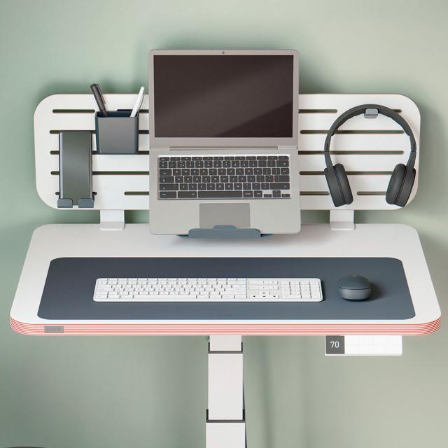 Mapa de birou Leitz, 70x36 cm, piele ecologica, material reciclat, gri-garbune