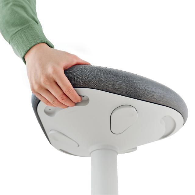 Scaun ergonomic Leitz Ergo, pozitie sezut/ in picioare, inaltime reglabila, gri-pastel