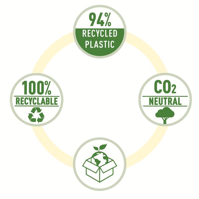 Capsator plastic Leitz Recycle NeXXt Series, 30 coli, 200 capse P3 incluse, partial reciclat, negru