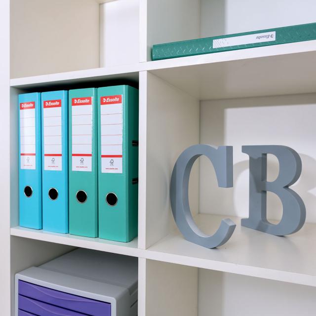 Biblioraft Esselte No.1 Power Colour'Breeze, PP/PP, partial reciclat, certificare FSC, A4, 75 mm, corai