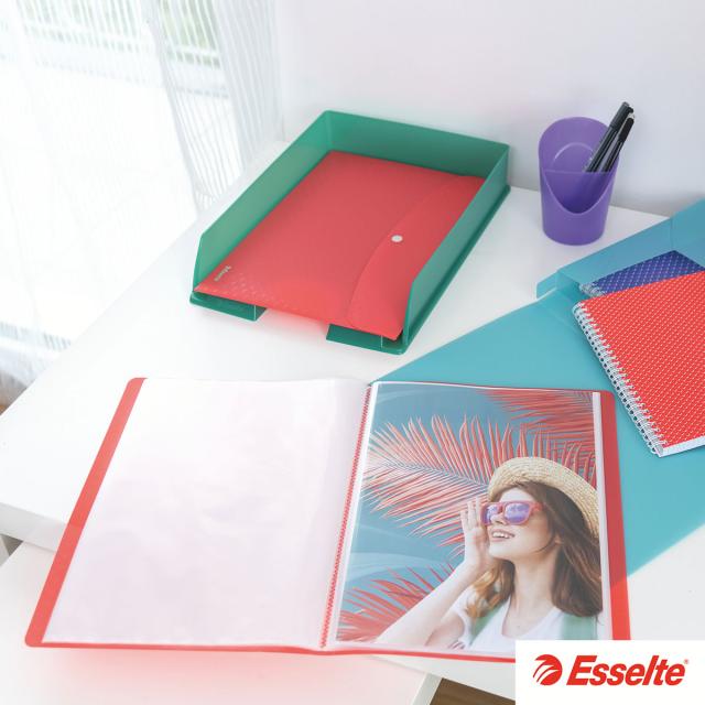 Caiet de birou Esselte Colour'Breeze, carton, reciclabil, certificare FSC, A4, 80 coli, cu spira, matematica, lavanda