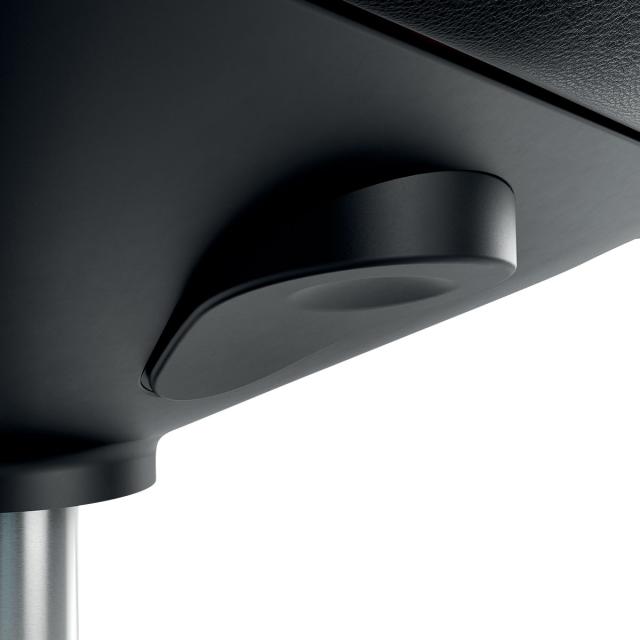 Scaun ergonomic Leitz Ergo, pozitie sezut/ in picioare, inaltime reglabila (46-59 cm), cu roti, sezut fix, negru