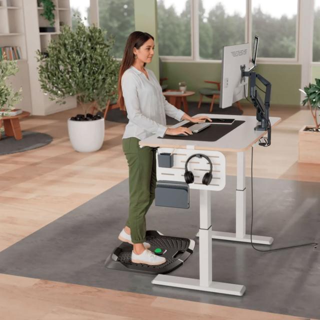 Covoras ergonomic Leitz Ergo, pentru picioare, anti-oboseala, negru