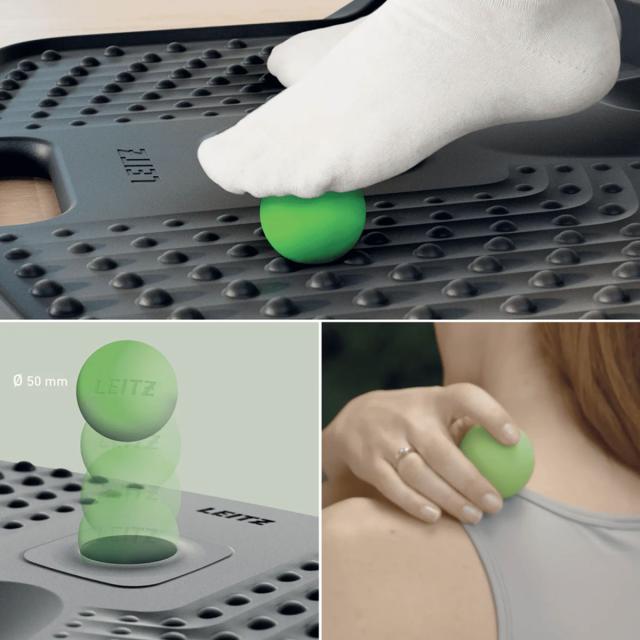 Covoras ergonomic Leitz Ergo, pentru picioare, anti-oboseala, negru