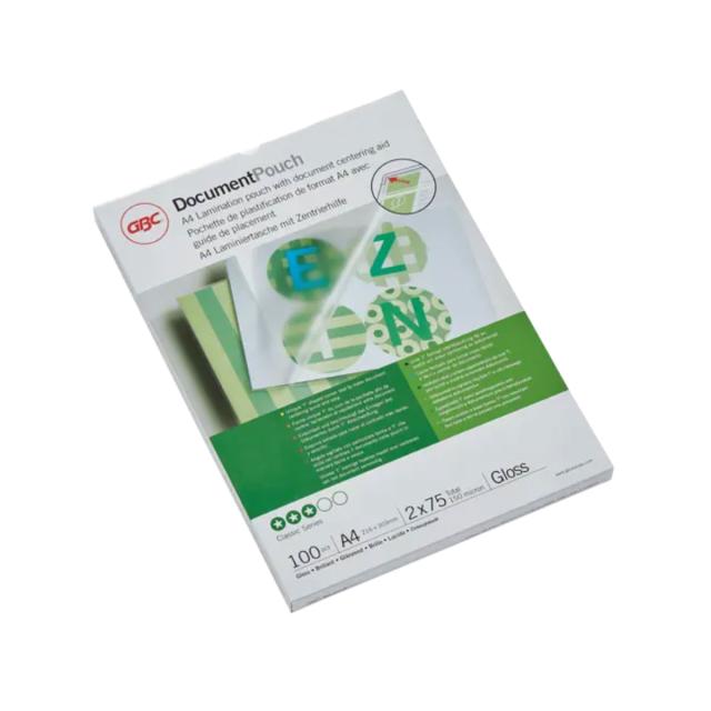 Folie laminare GBC, la cald, A4, 75 mic, 100 bucati/set