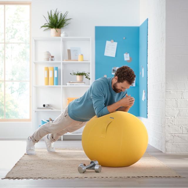 Minge ergonomica Leitz Ergo Cosy, pentru sezut sau fitness, galben chihlimbar
