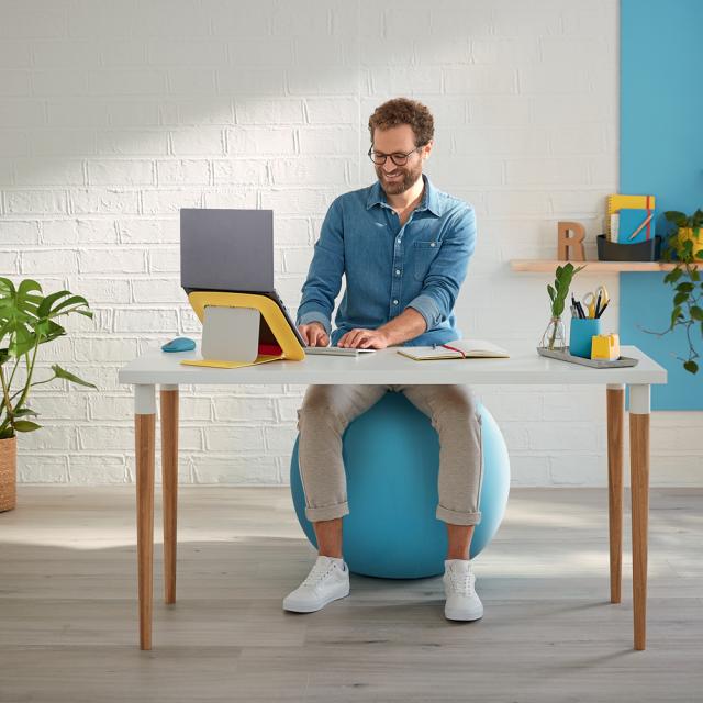 Minge ergonomica Leitz Ergo Cosy, pentru sezut sau fitness, galben chihlimbar