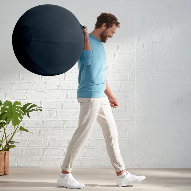 Minge ergonomica Leitz Ergo Cosy, pentru sezut sau fitness, gri antracit