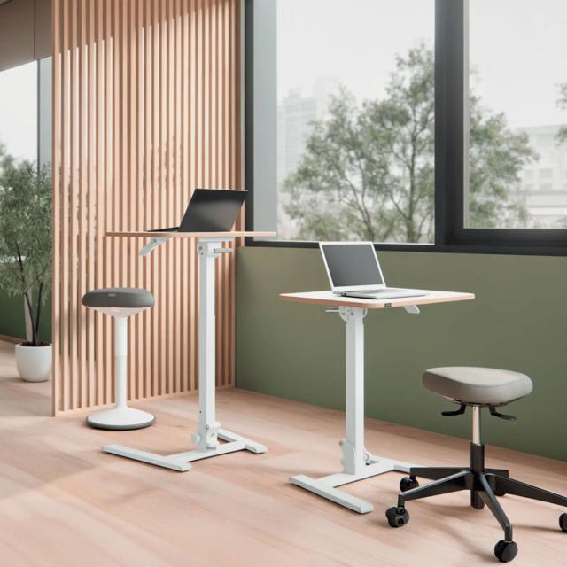 Birou ergonomic Leitz Ergo, pliabil, ajustabil pe inaltime pentru pozitia sezut/in picioare