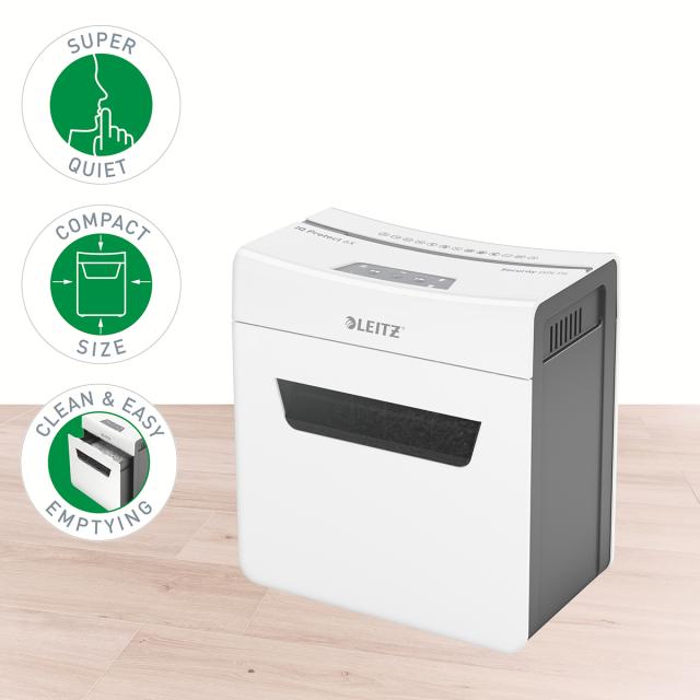 Distrugator documente manual, Leitz IQ Protect 6X, P4, cross-cut, 6 coli