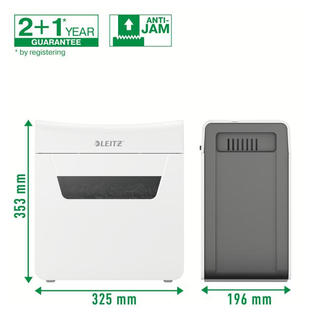 Distrugator documente manual, Leitz IQ Protect 6X, P4, cross-cut, 6 coli