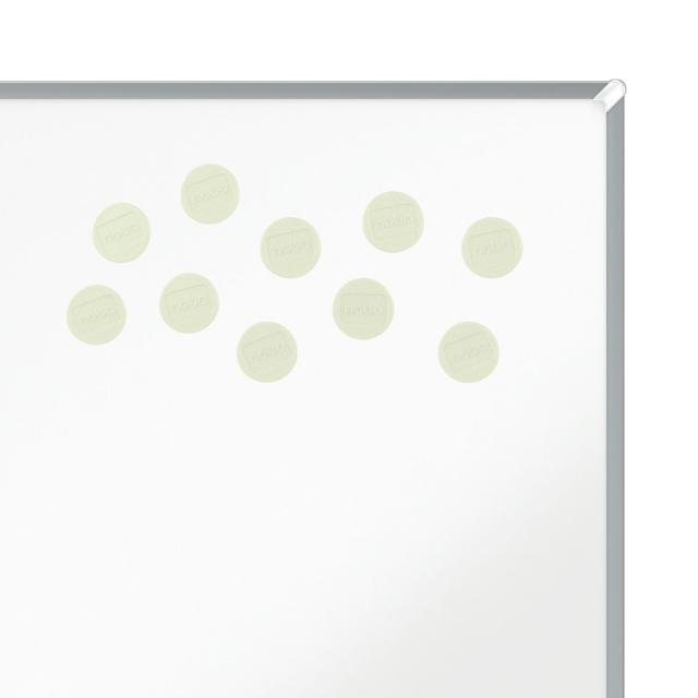 Magneti pentru table NOBO, diametru 24 mm, sustin 4 coli, 10 bucati/set, alb