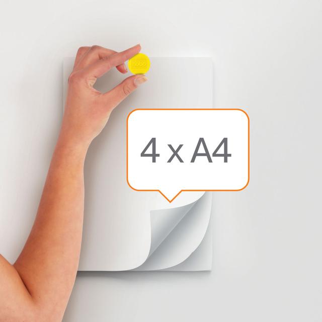 Magneti pentru table NOBO, diametru 24 mm, sustin 4 coli, 10 bucati/set, galben