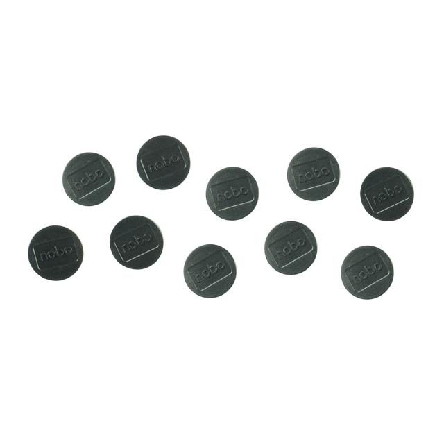 Magneti pentru table NOBO, diametru 38 mm, sustin 20 coli, 10 bucati/set, negru