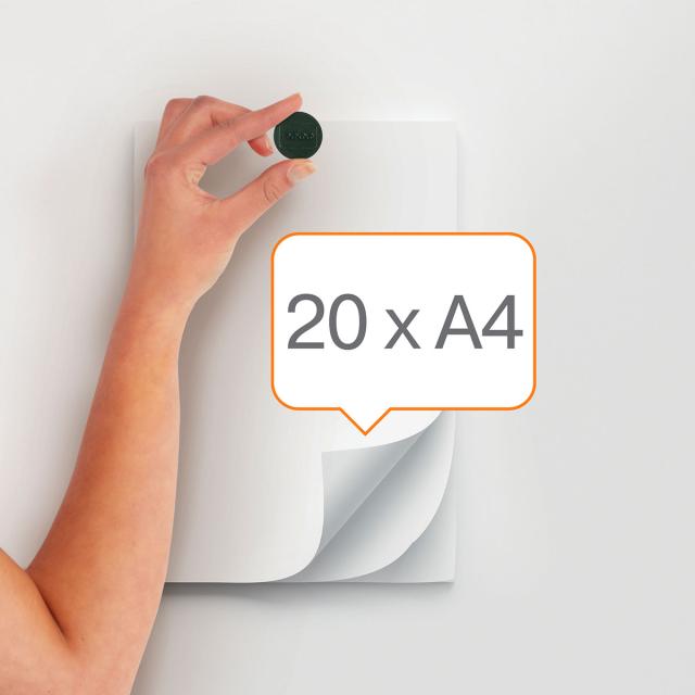 Magneti pentru table NOBO, diametru 38 mm, sustin 20 coli, 10 bucati/set, negru