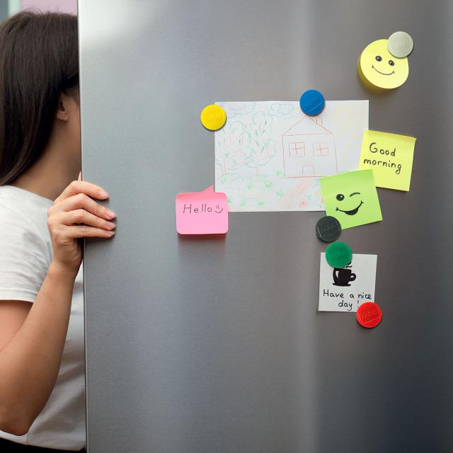 Magneti pentru table NOBO, diametru 38 mm, sustin 20 coli, 10 bucati/set, negru