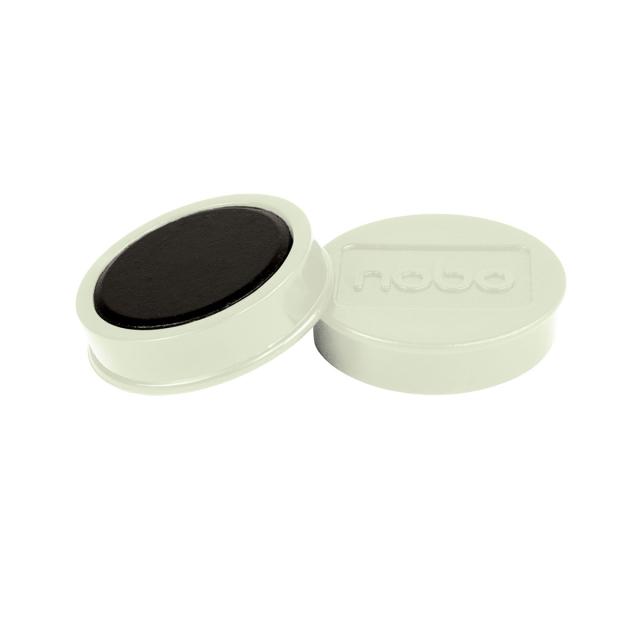 Magneti pentru table NOBO, diametru 38 mm, sustin 20 coli, 10 bucati/set, alb