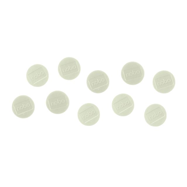 Magneti pentru table NOBO, diametru 38 mm, sustin 20 coli, 10 bucati/set, alb