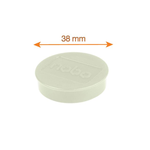 Magneti pentru table NOBO, diametru 38 mm, sustin 20 coli, 10 bucati/set, alb