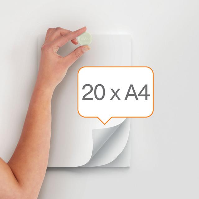 Magneti pentru table NOBO, diametru 38 mm, sustin 20 coli, 10 bucati/set, alb