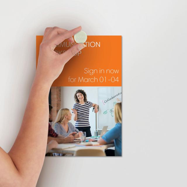 Magneti pentru table NOBO, diametru 38 mm, sustin 20 coli, 10 bucati/set, alb