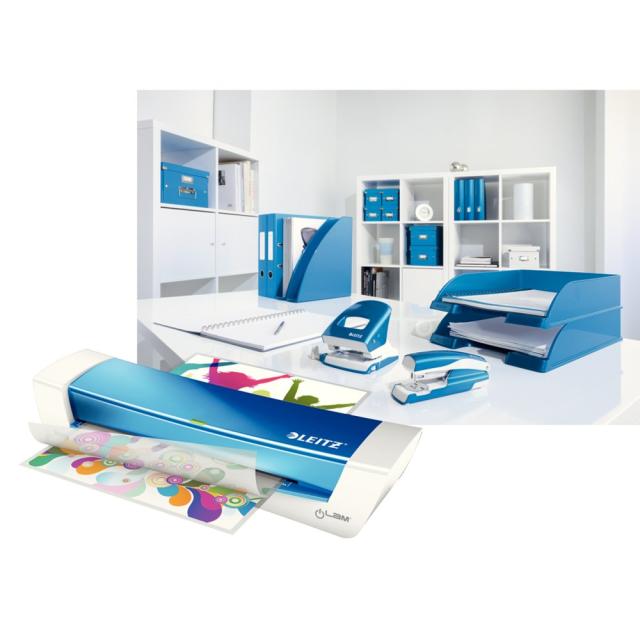 Laminator Leitz iLAM Home Office, A4, kit folii laminare inclus, albastru