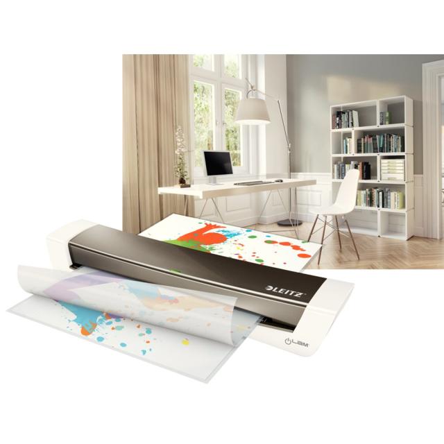 Laminator Leitz iLAM Home Office, A3, kit folii laminare inclus, alb