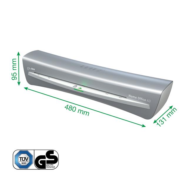 Laminator Leitz iLAM Home Office, A3, kit folii laminare inclus, alb